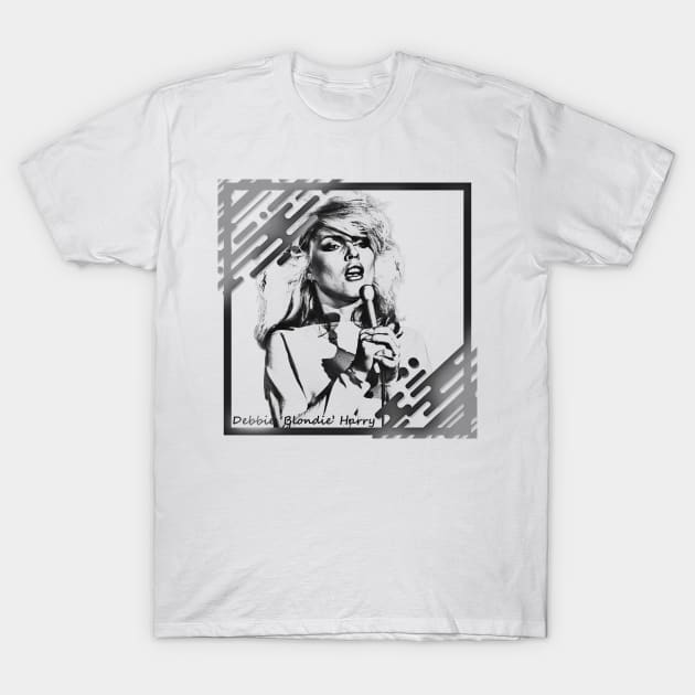 Debbie'Blondie'Harry in Black & White Frame Concept T-Shirt by Mysimplicity.art